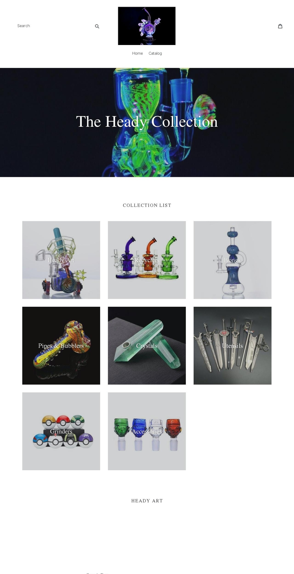 theheadycollection.com shopify website screenshot