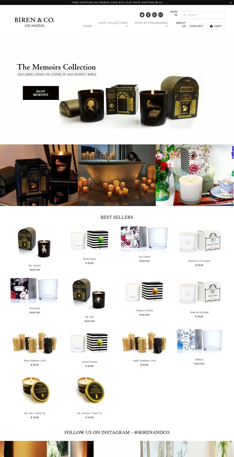 thehealingcandles.com — Shopify storefront screenshot