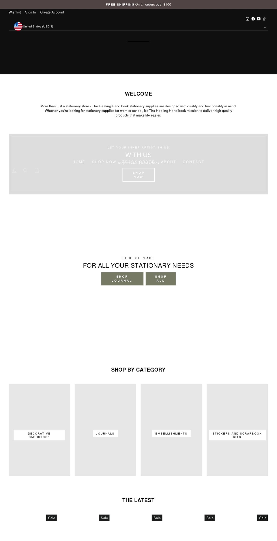thehealinghandbook.com shopify website screenshot