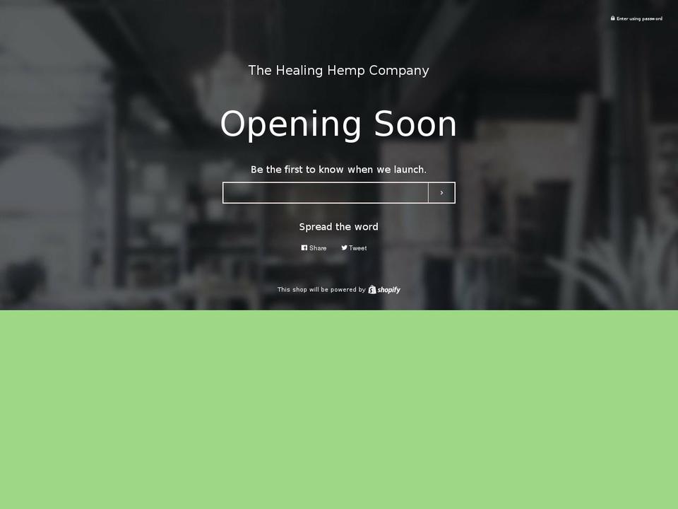 thehealinghempco.com shopify website screenshot