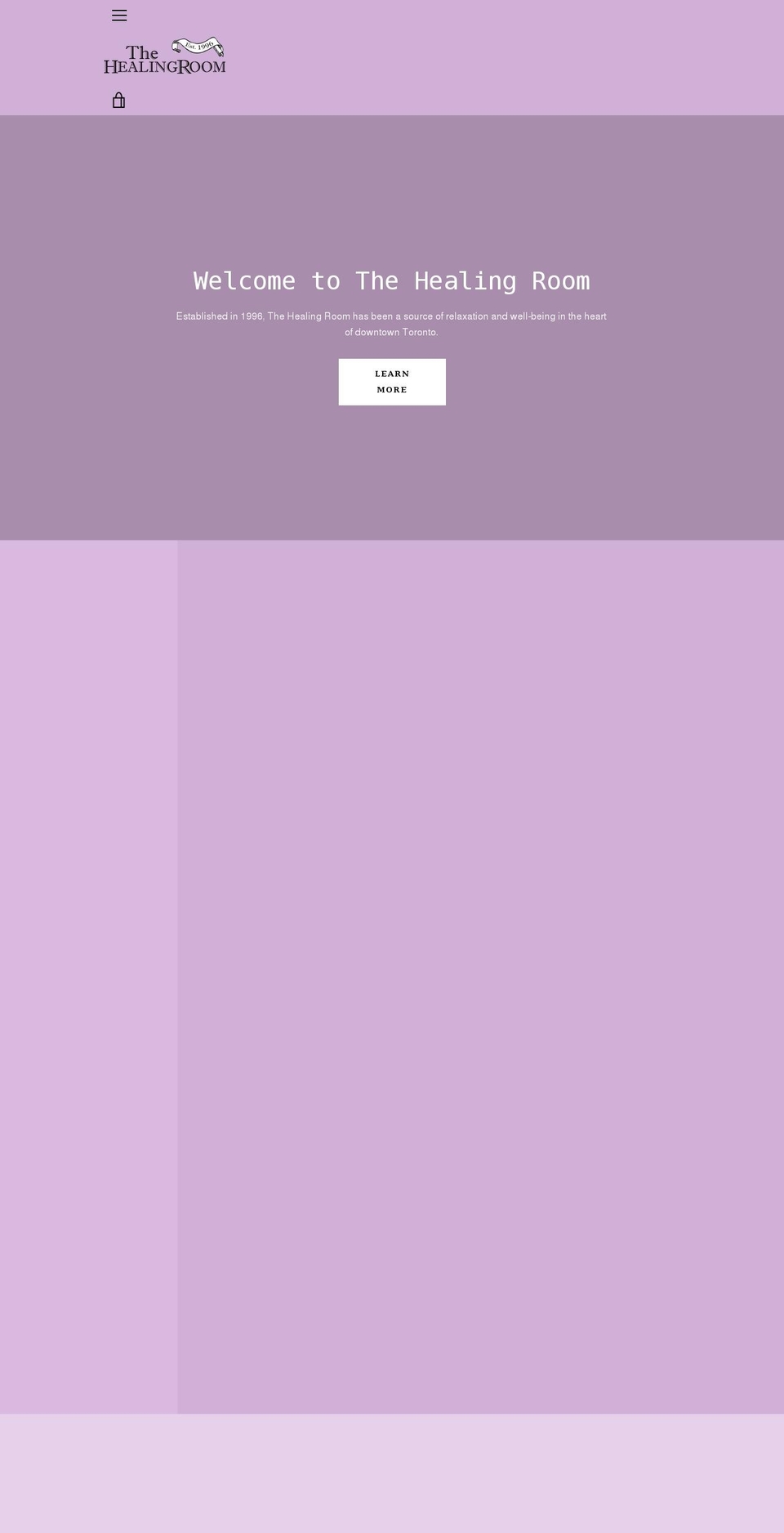 thehealingroomtoronto.com shopify website screenshot