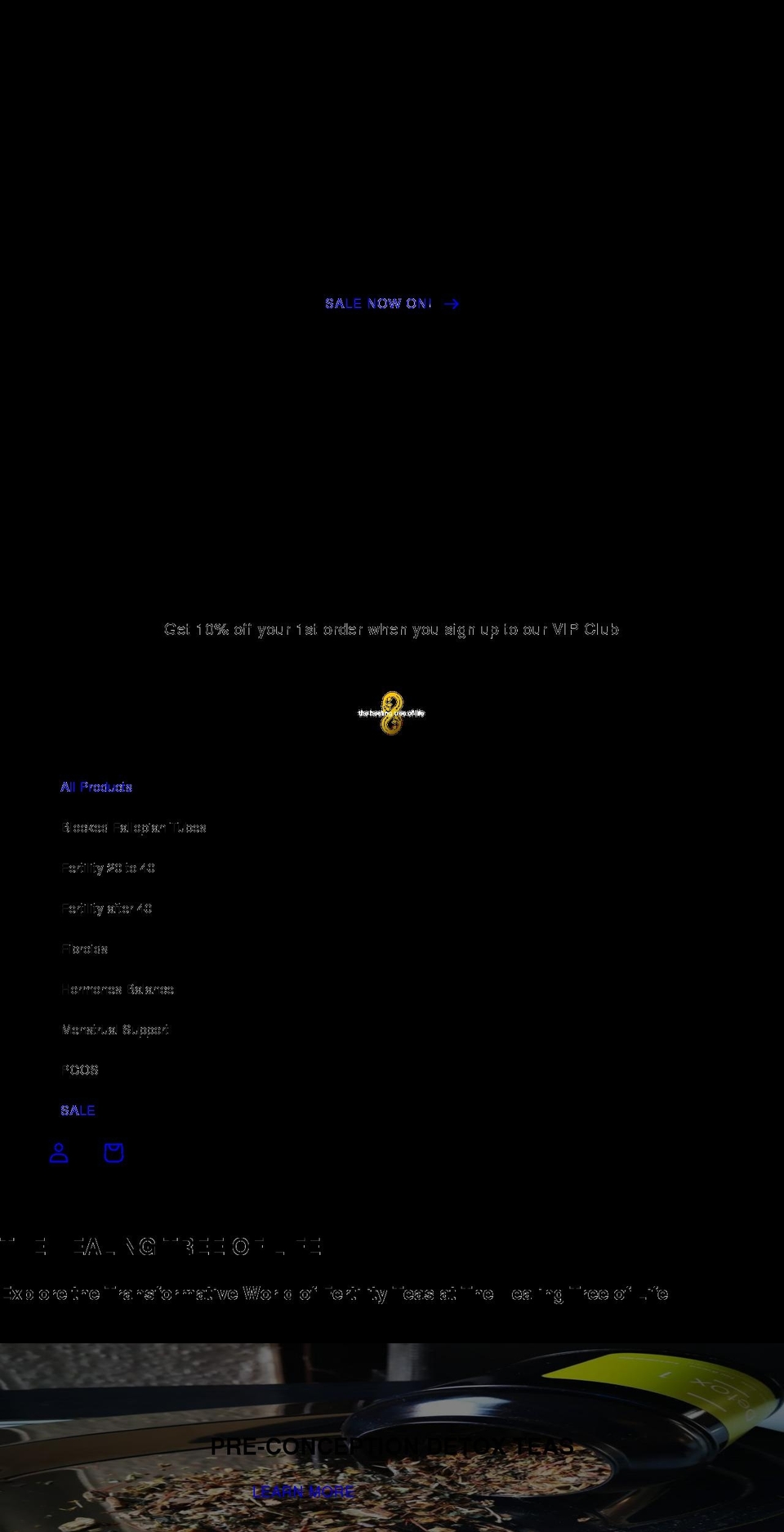 thehealingtreeoflife.com shopify website screenshot