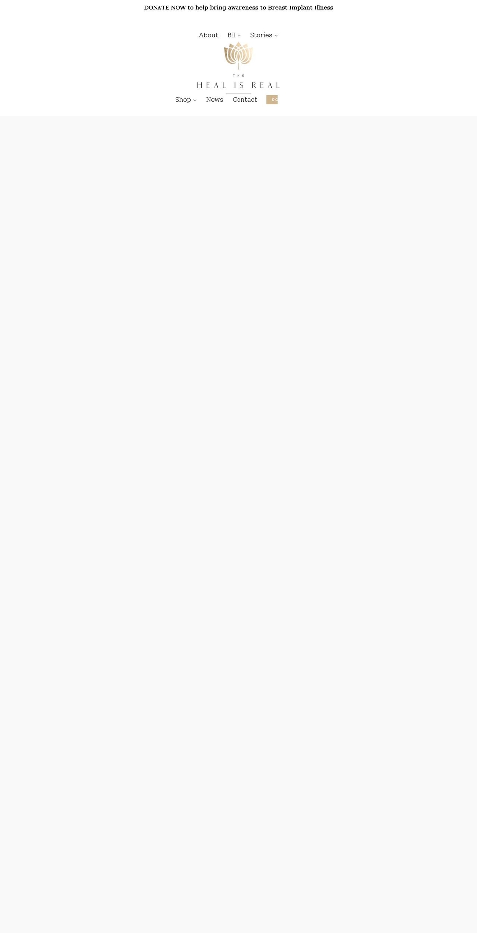 thehealisreal.org shopify website screenshot