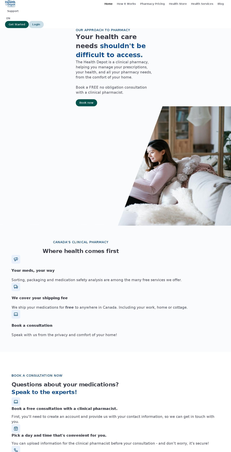 thehealthdepot.ca shopify website screenshot