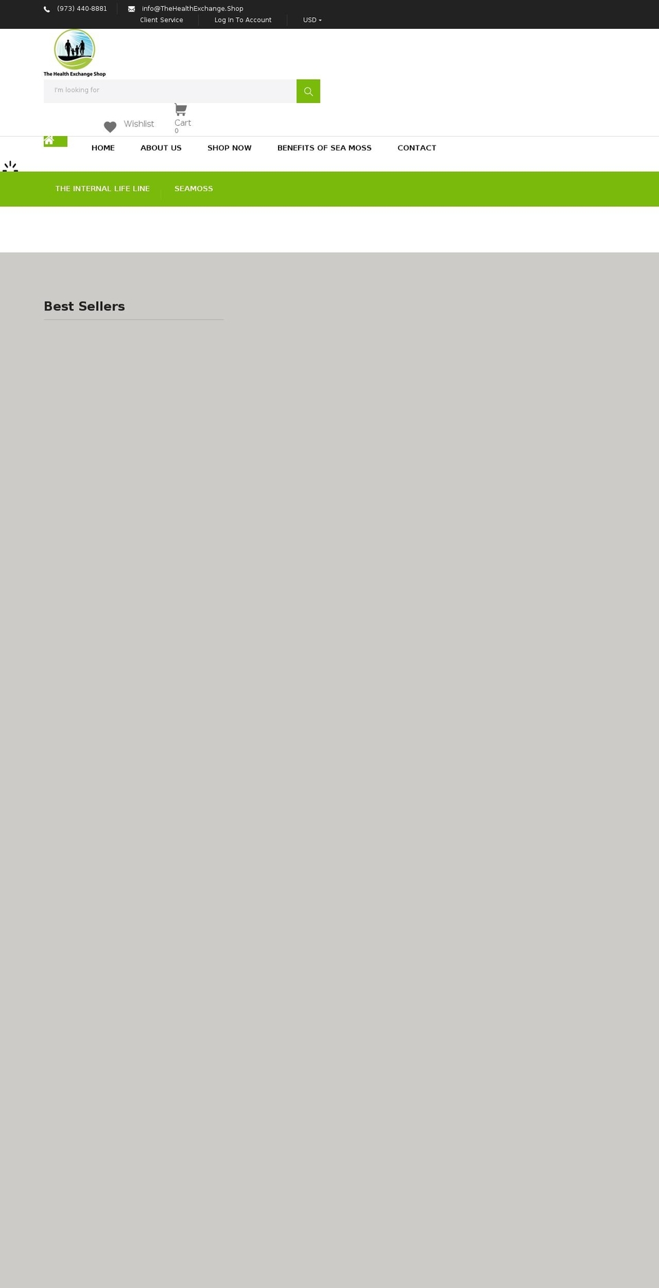thehealthexchangeshop.com shopify website screenshot