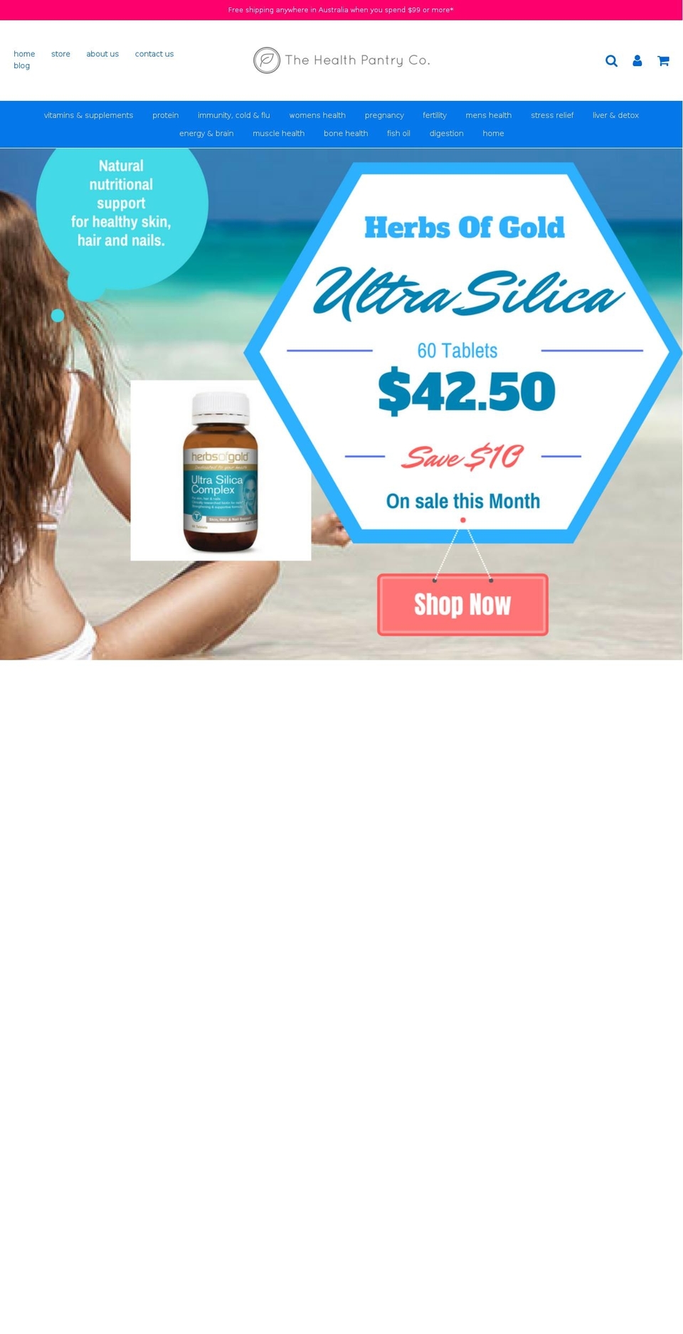 thehealthpantry.com.au shopify website screenshot