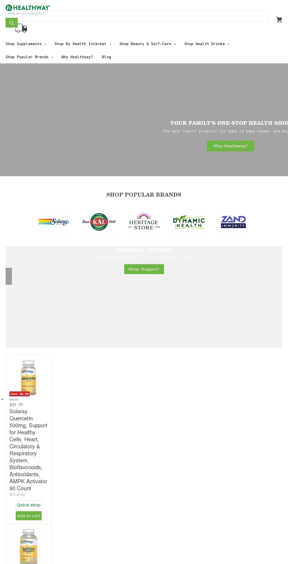 thehealthwaystore.com shopify website screenshot