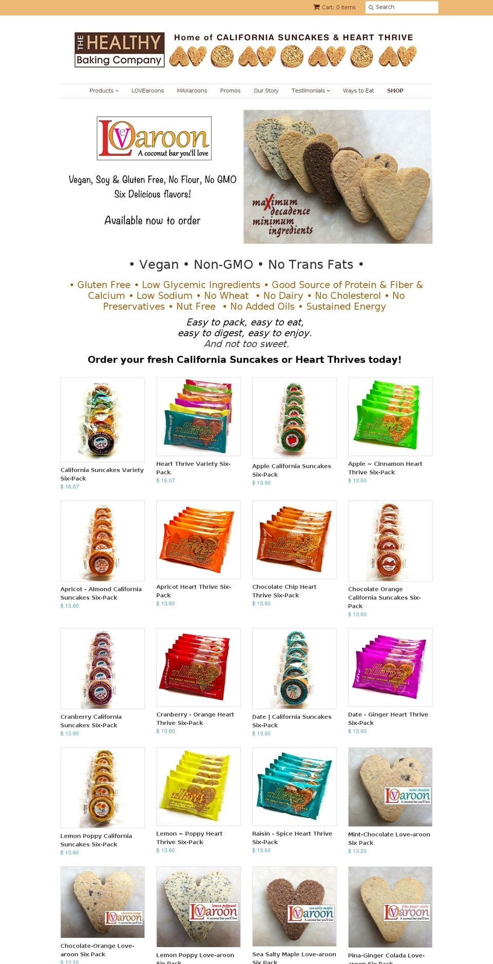 thehealthybakingcompany.com shopify website screenshot