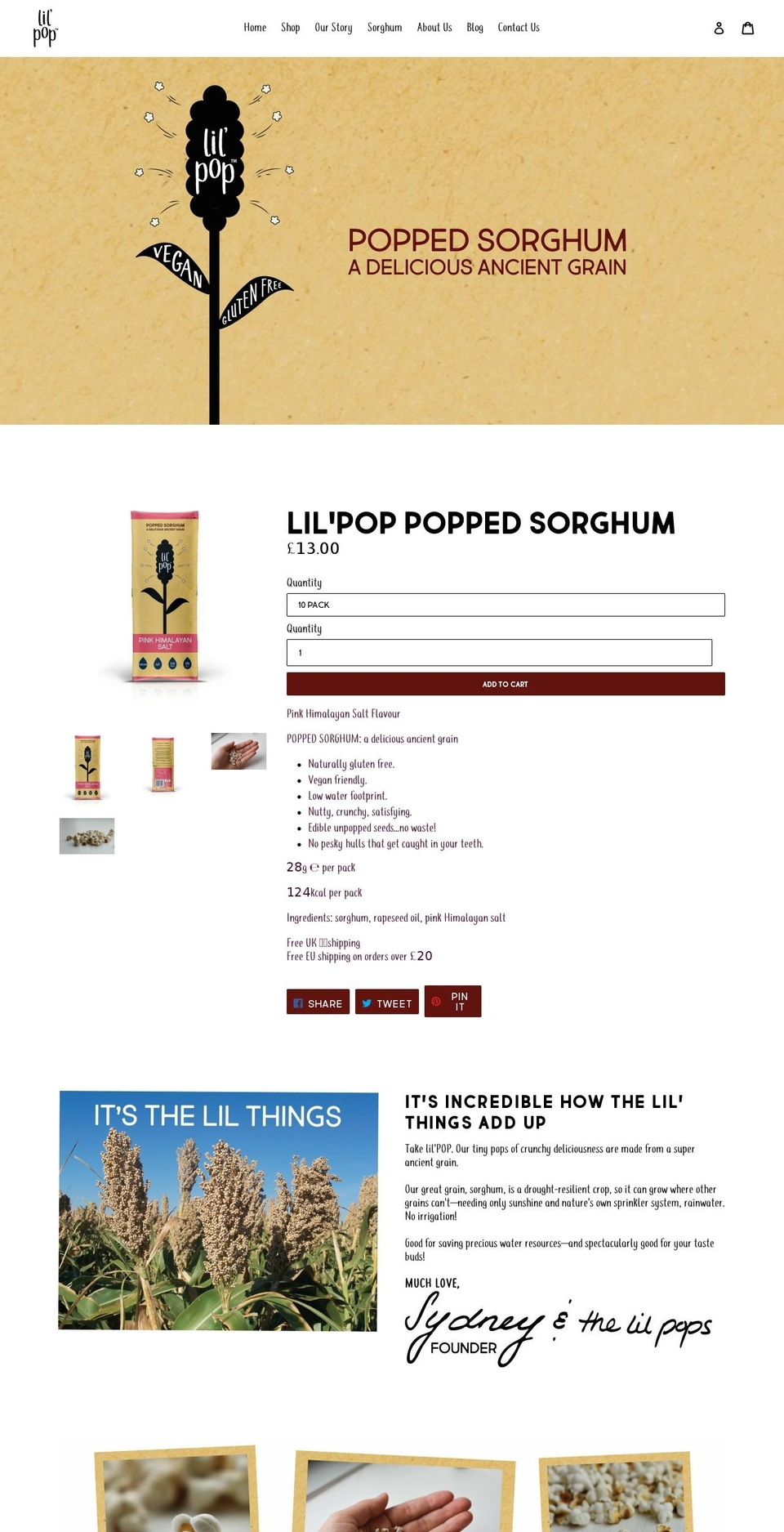 thehealthycrop.com — Shopify storefront screenshot