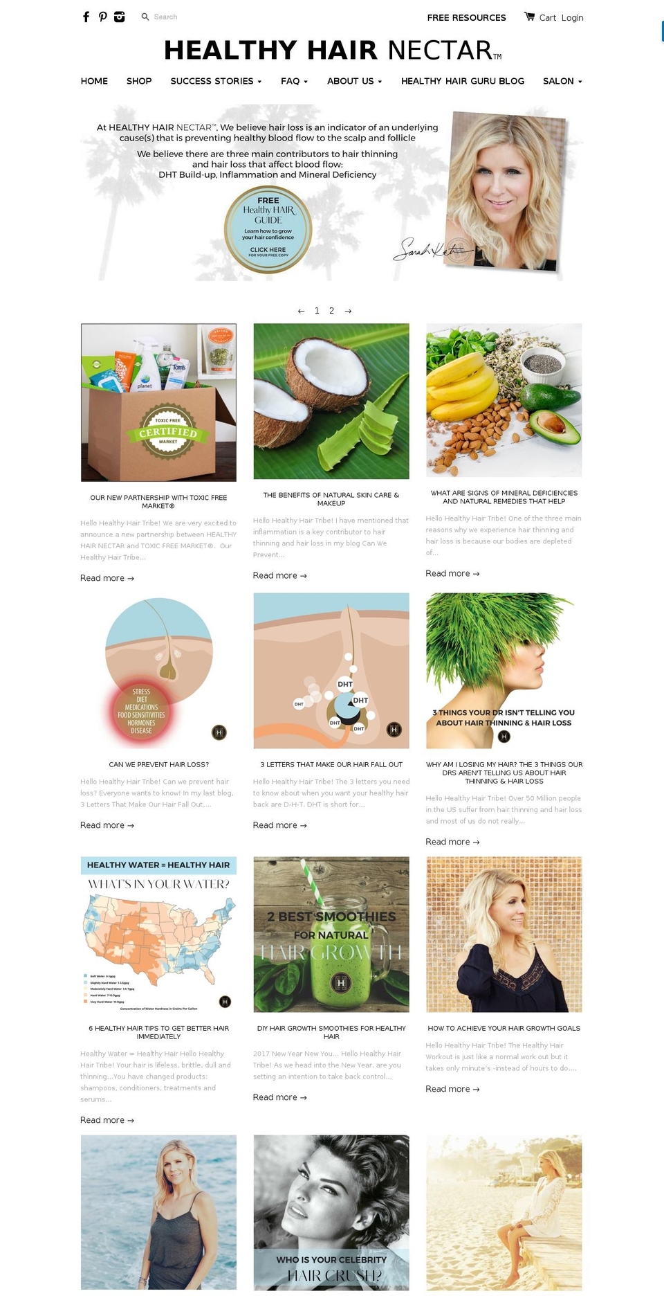 thehealthyhairguru.com shopify website screenshot