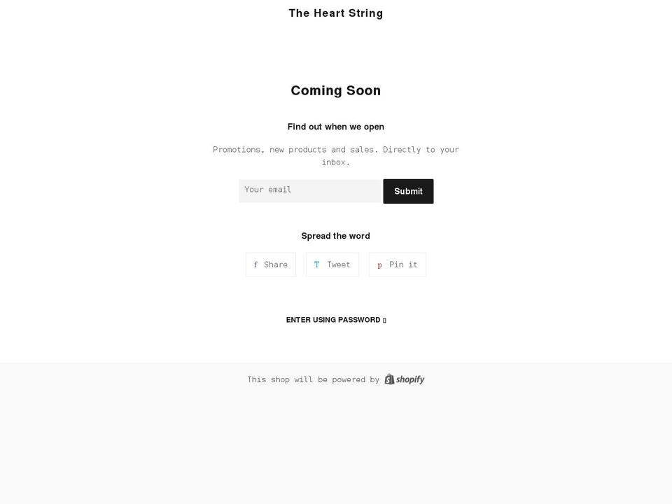 theheartstring.com shopify website screenshot