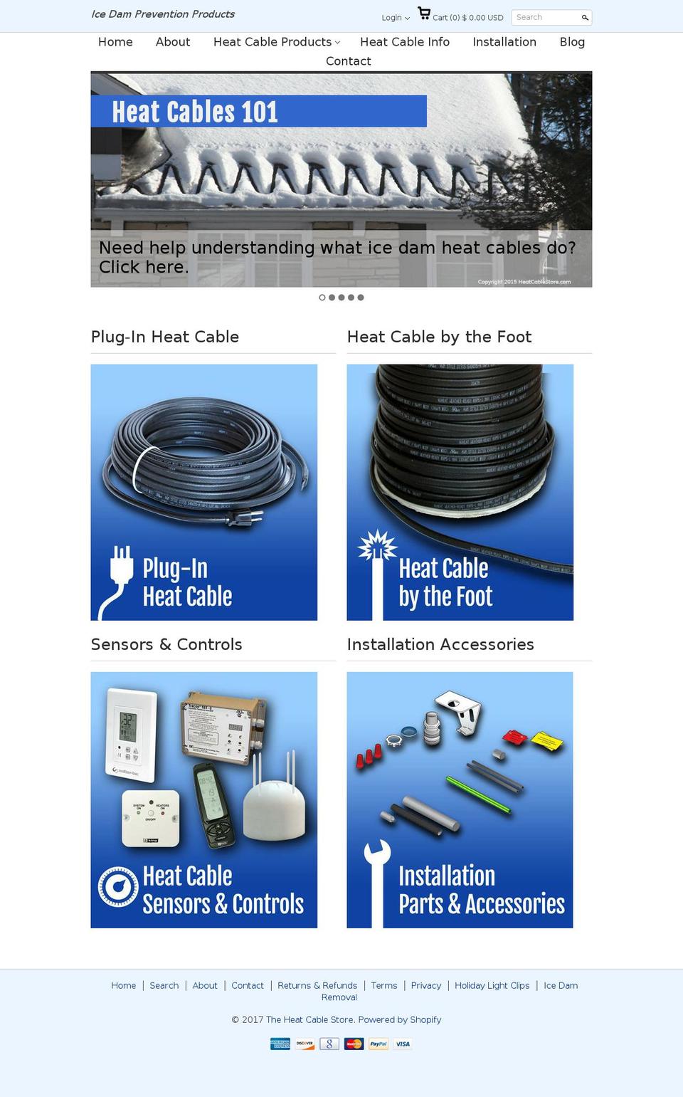 theheatcablestore.com shopify website screenshot
