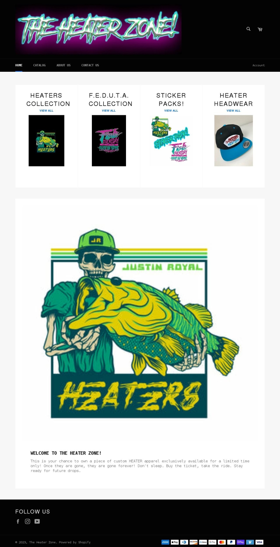 theheaterzone.com shopify website screenshot