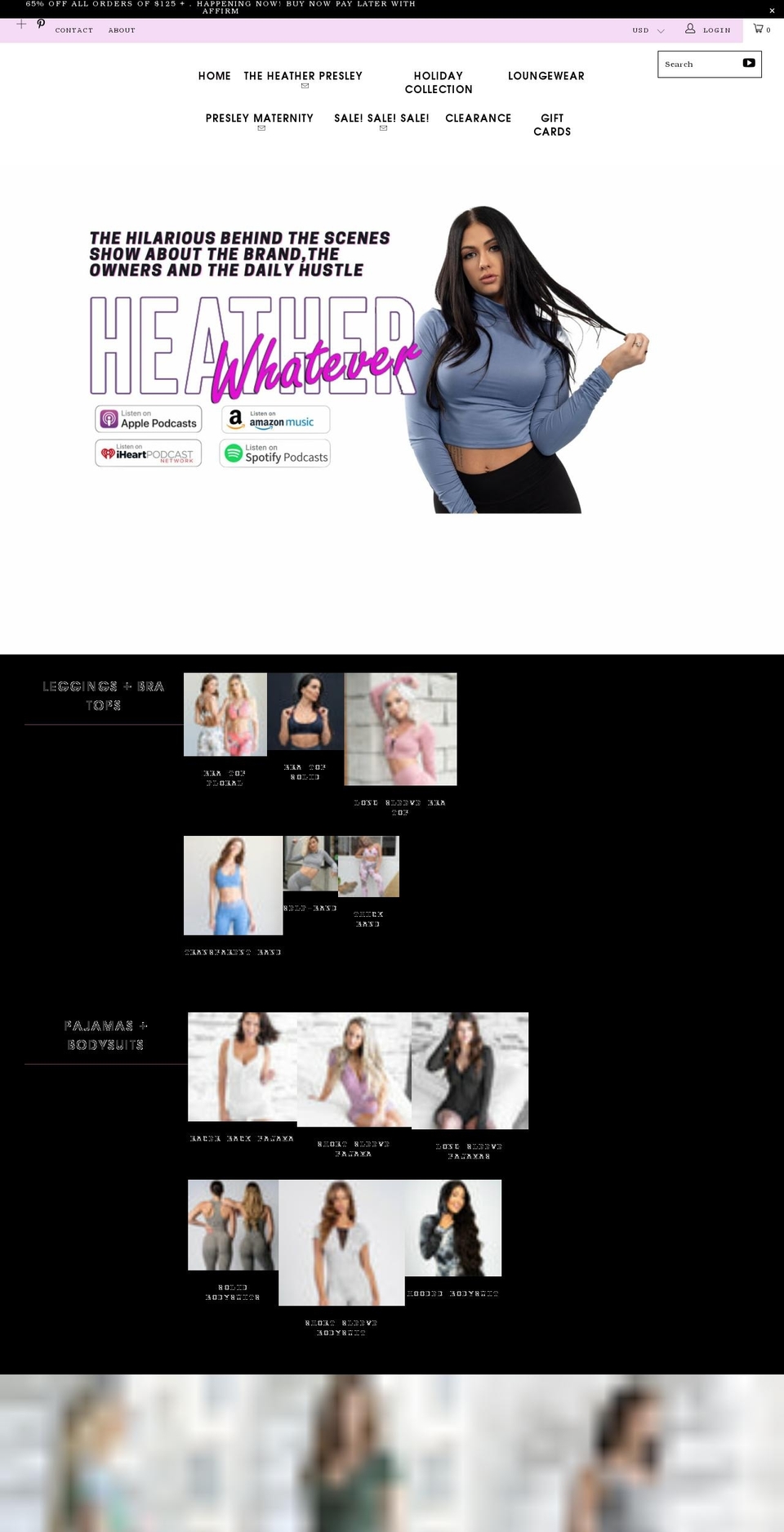 theheatherpresley.com shopify website screenshot