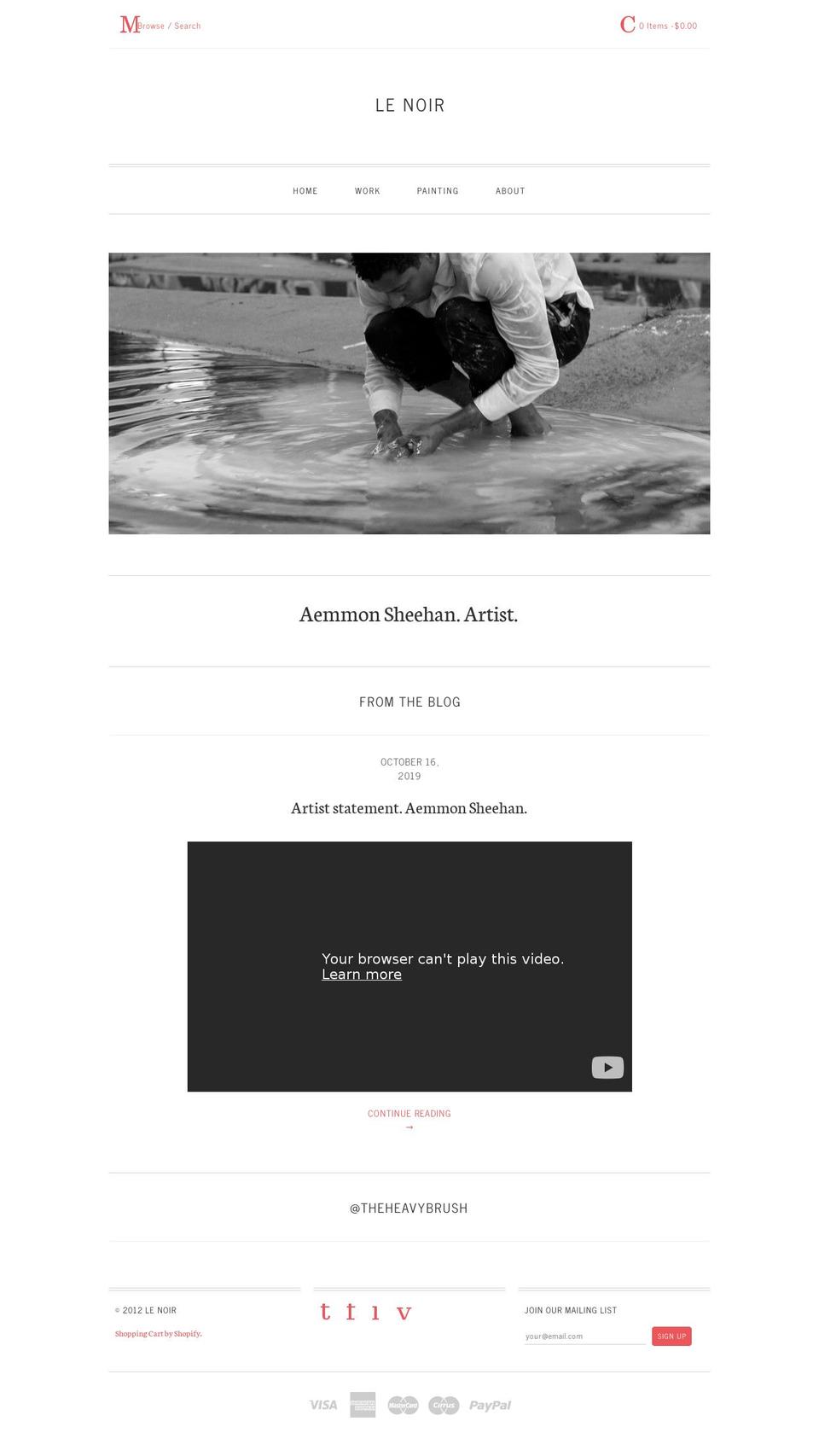 theheavybrush.com.au shopify website screenshot
