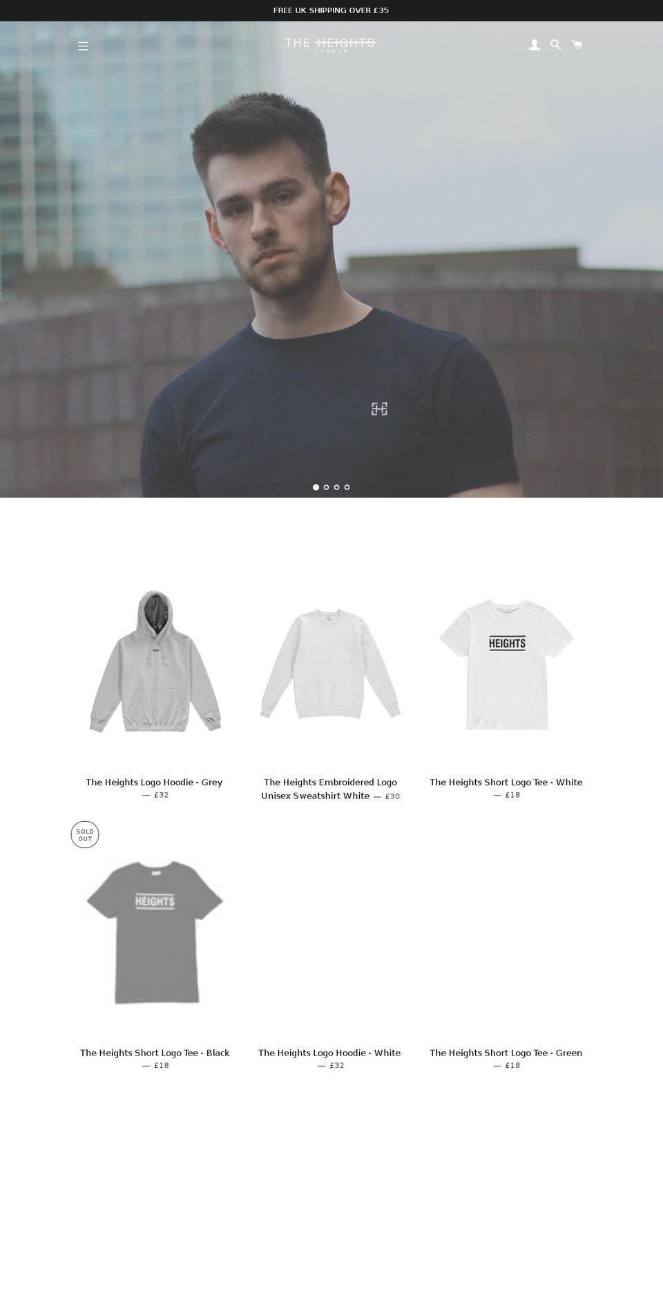 theheightslondon.com — Shopify storefront screenshot