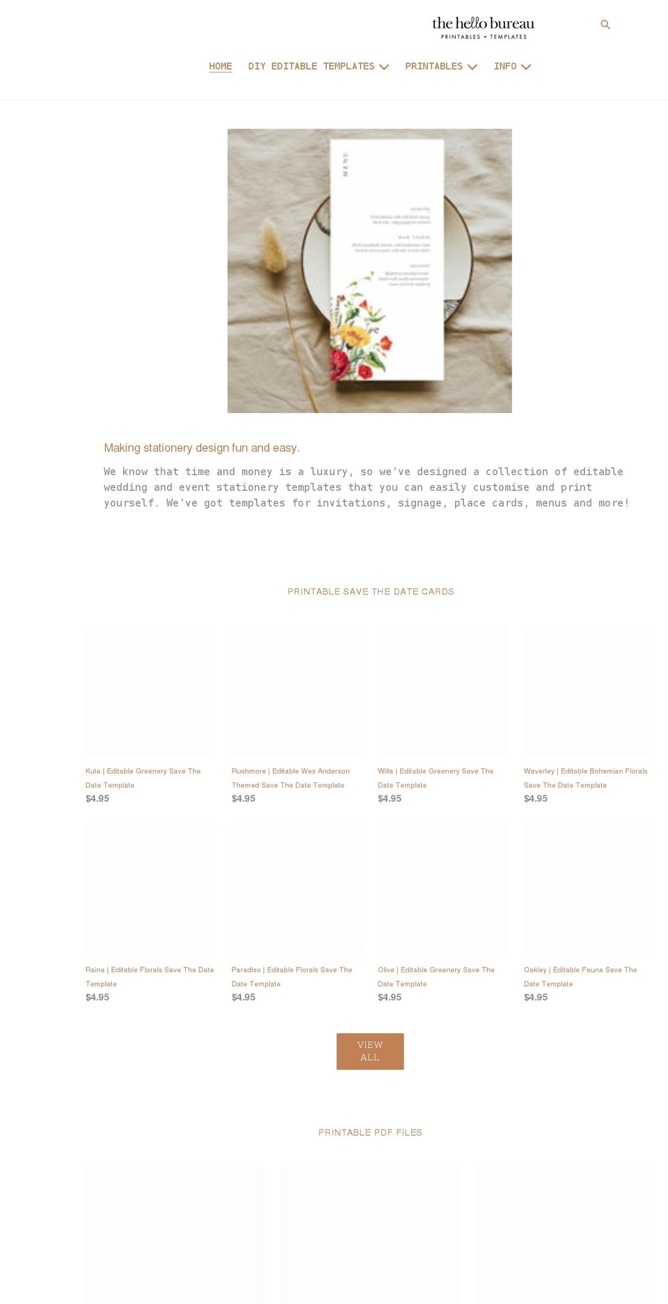 thehellobureau.com shopify website screenshot