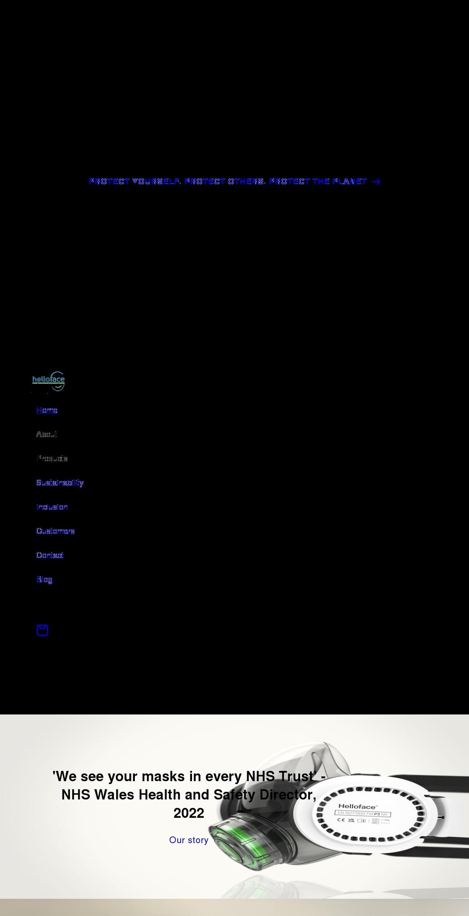 thehelloface.com shopify website screenshot
