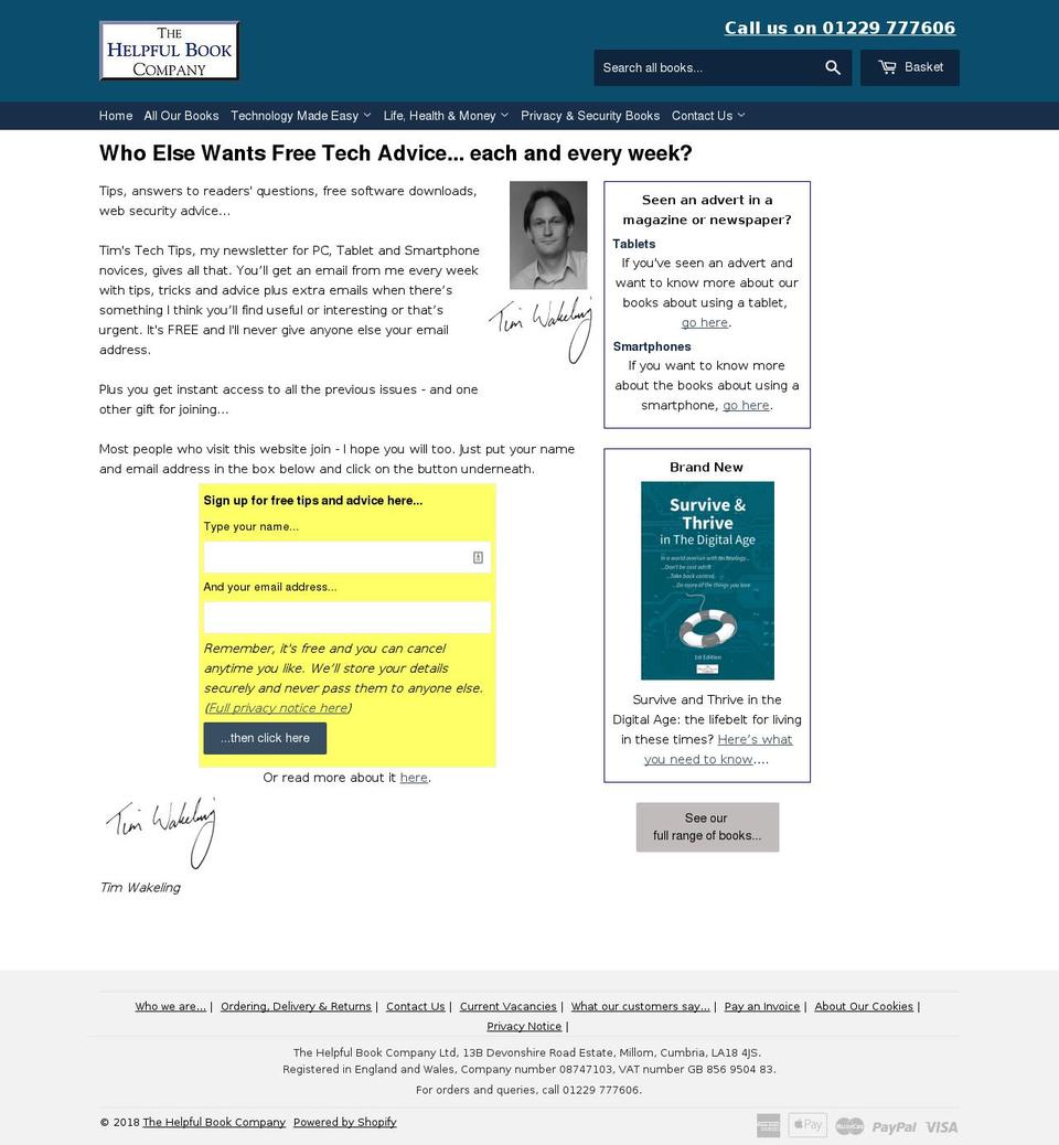 thehelpfulbookcompany.com — Shopify storefront screenshot