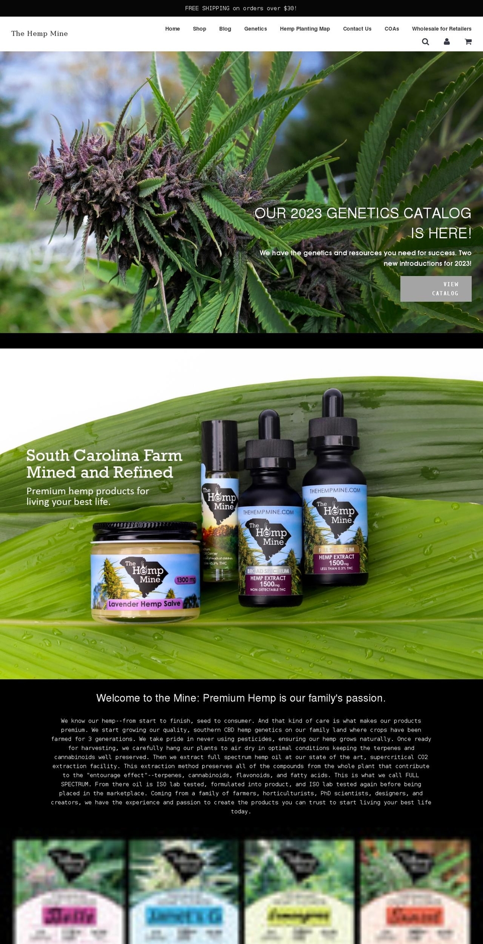 thehempmine.com shopify website screenshot