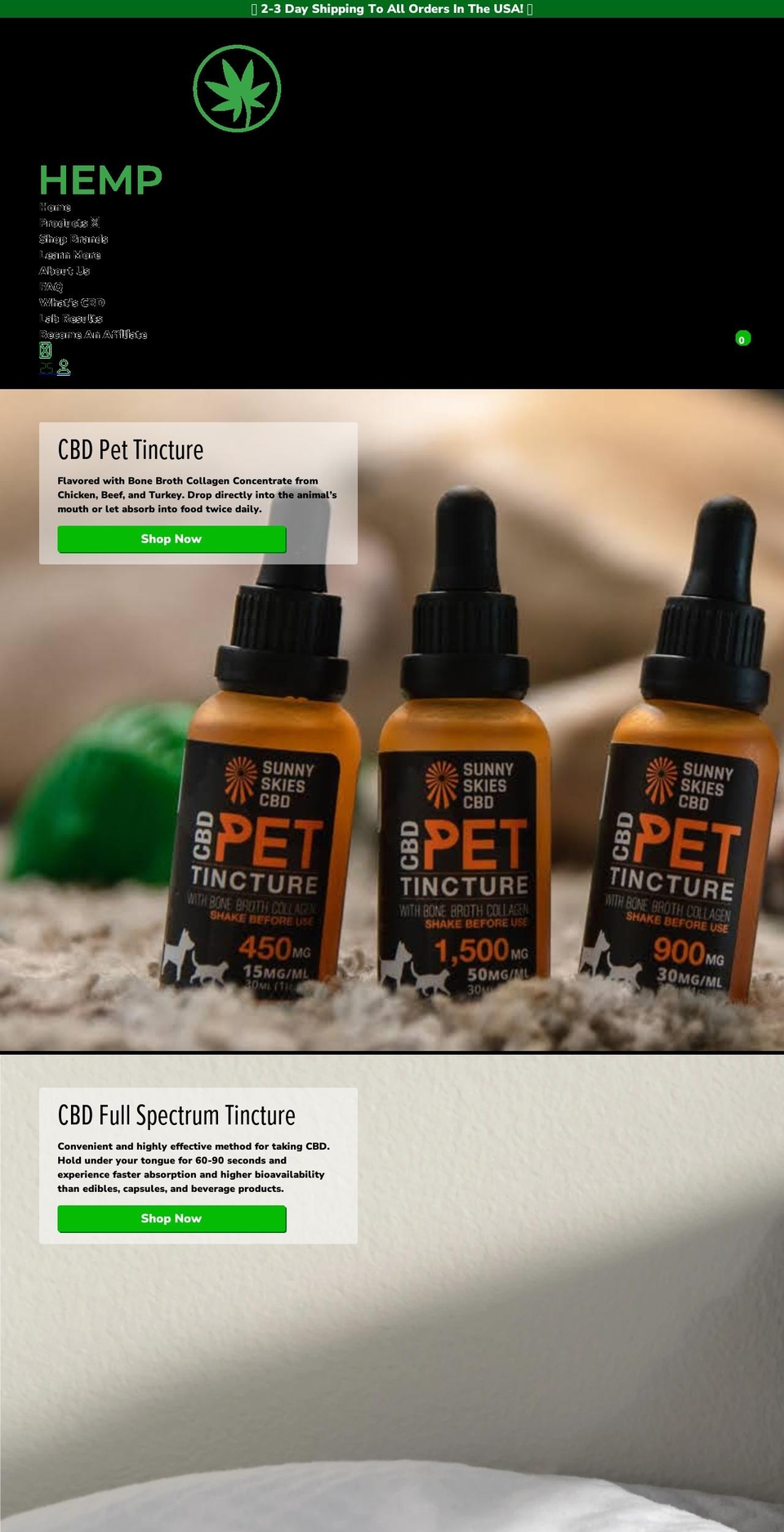 thehempseeker.com shopify website screenshot