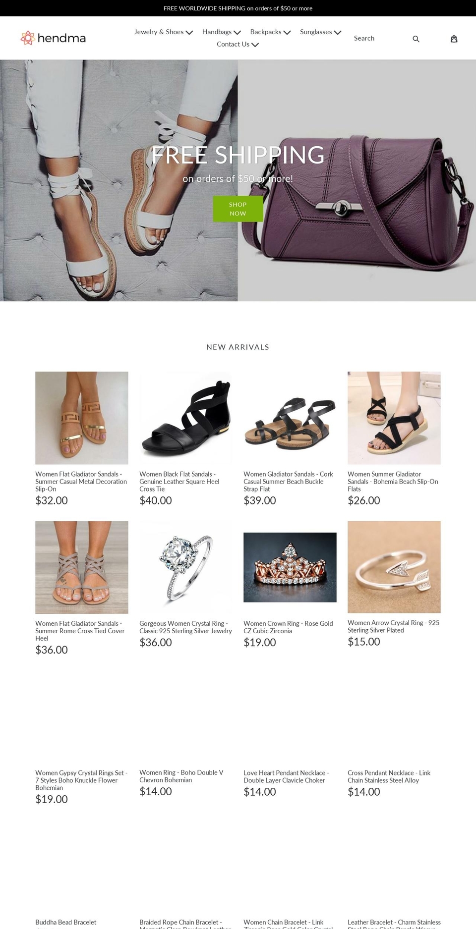 thehendma.com — Shopify storefront screenshot