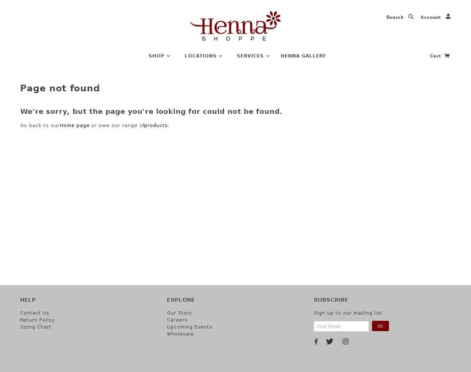 thehennaplace.com shopify website screenshot