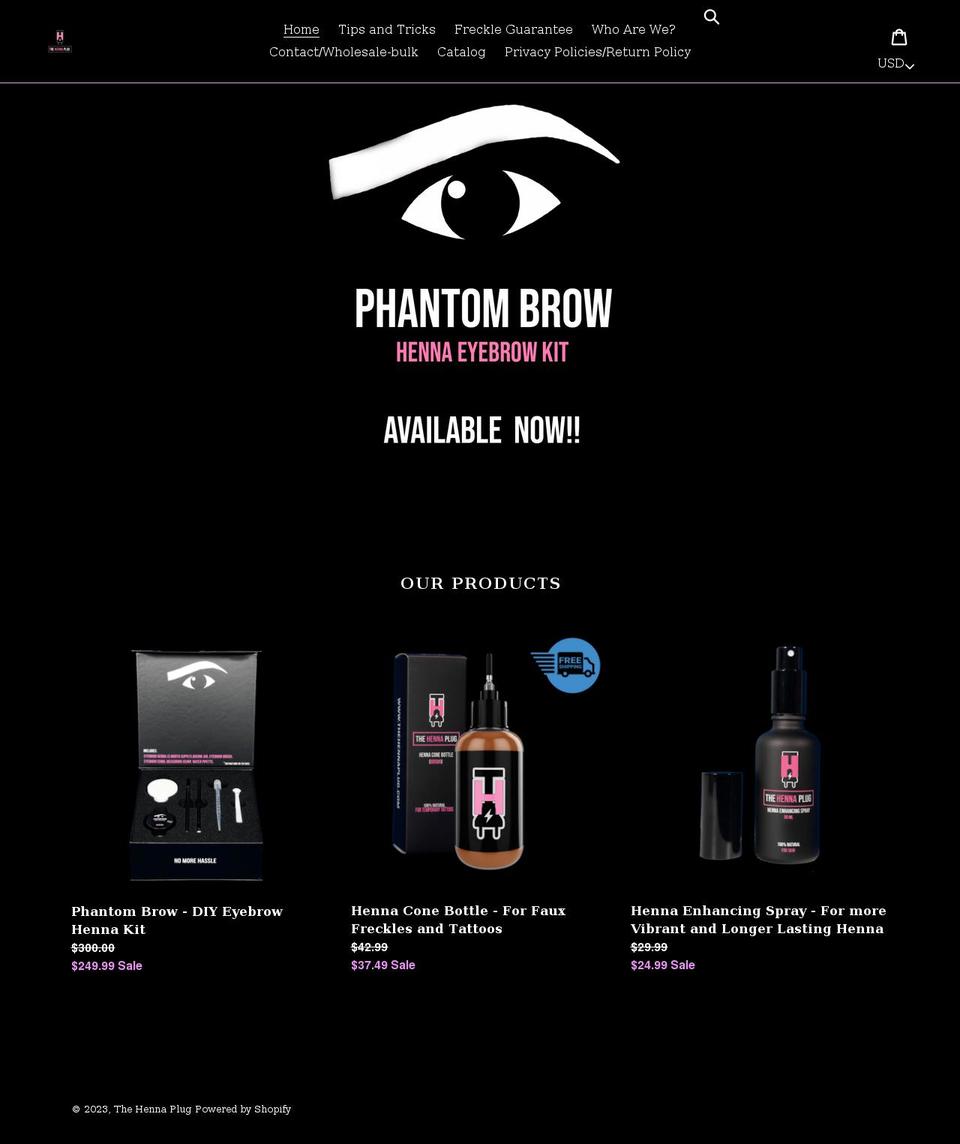 thehennaplug.com shopify website screenshot