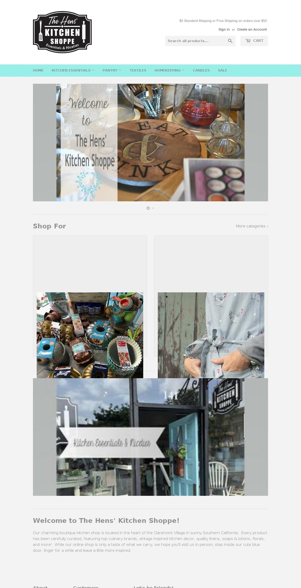 thehenskitchenshoppe.com — Shopify storefront screenshot