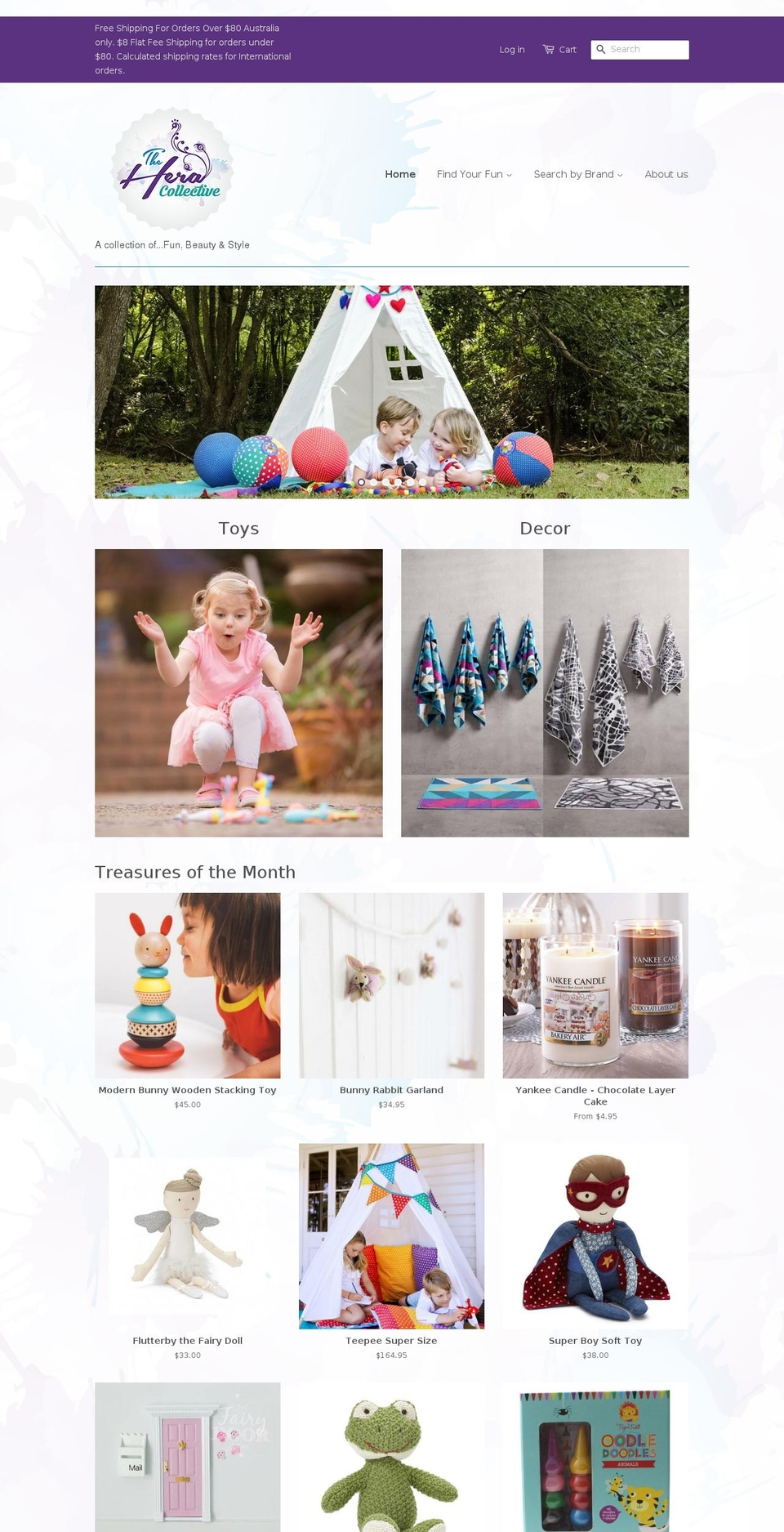 theheracollective.com.au shopify website screenshot