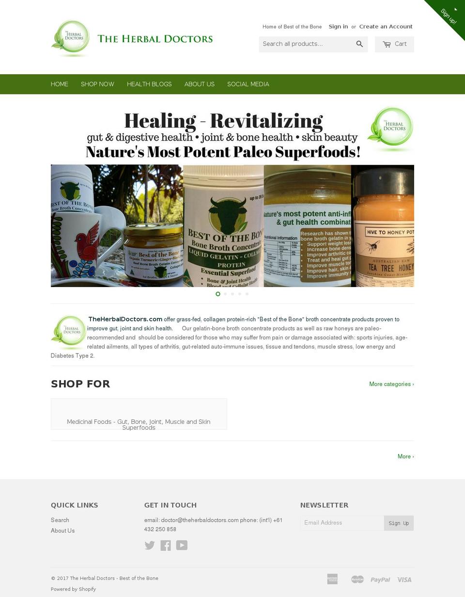 theherbaldoctors.com shopify website screenshot