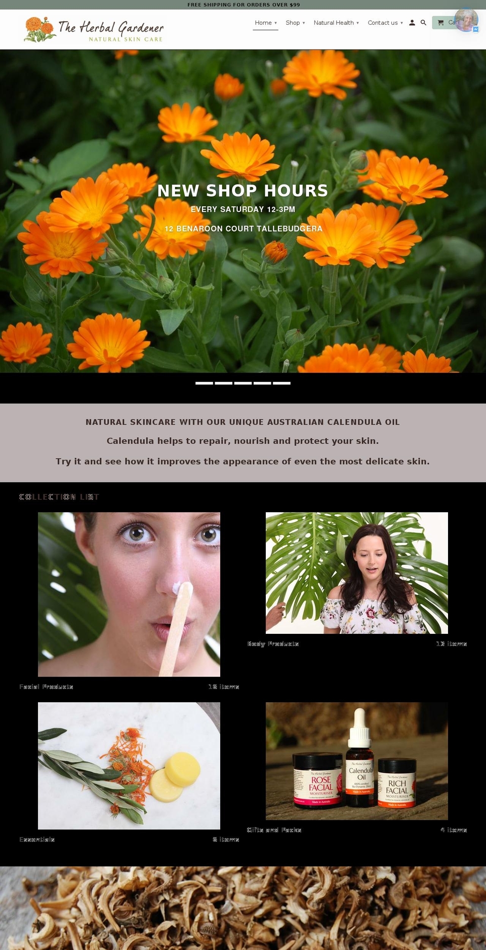 theherbalgardener.com.au shopify website screenshot