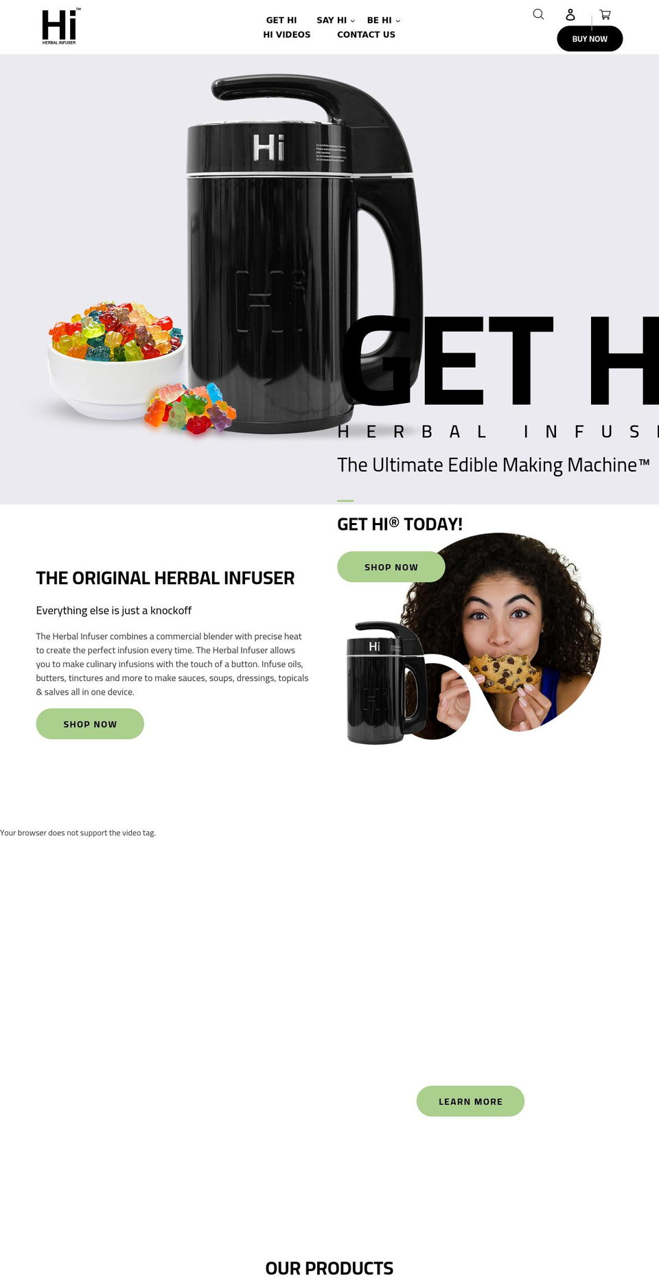 theherbalinfuser.com shopify website screenshot