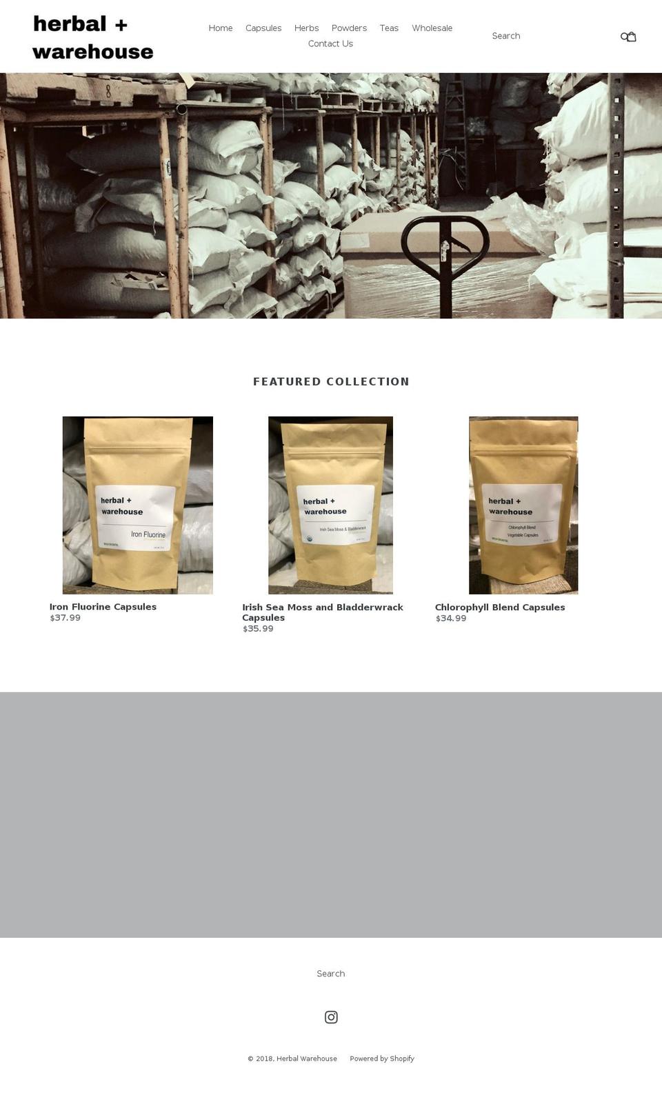 theherbalwarehouse.com shopify website screenshot