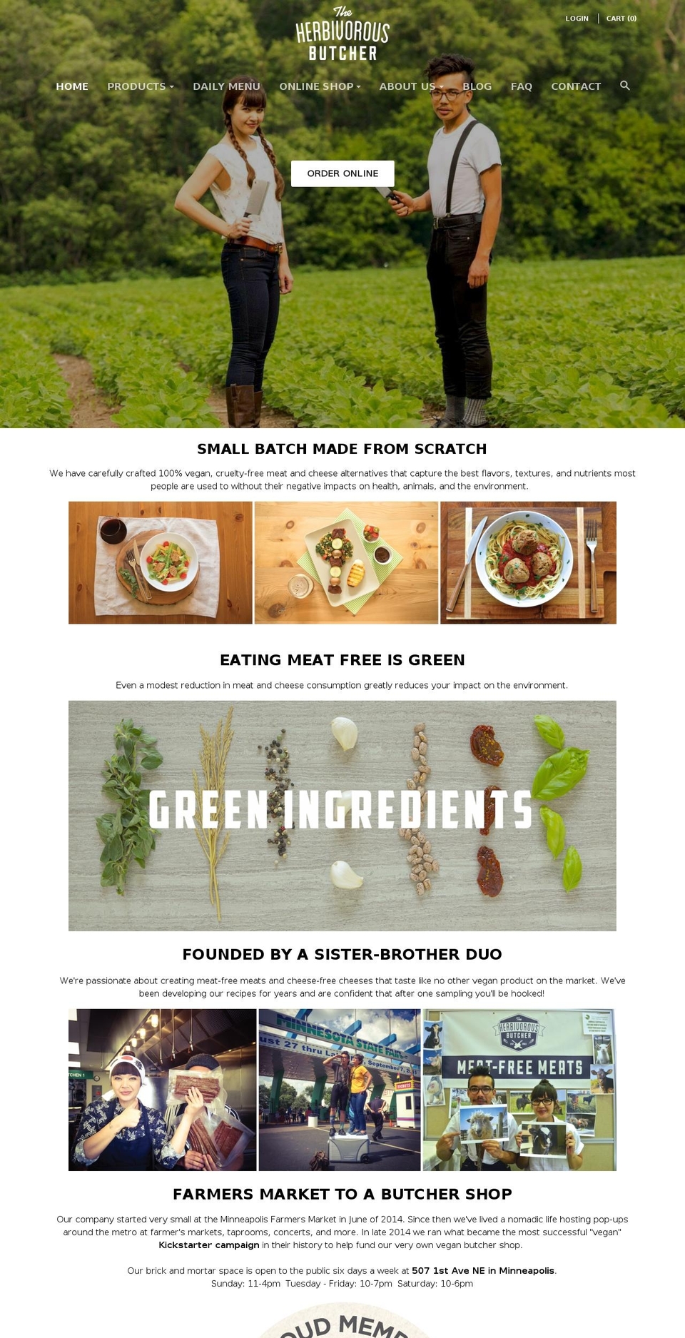 theherbivorousbutcher.com shopify website screenshot