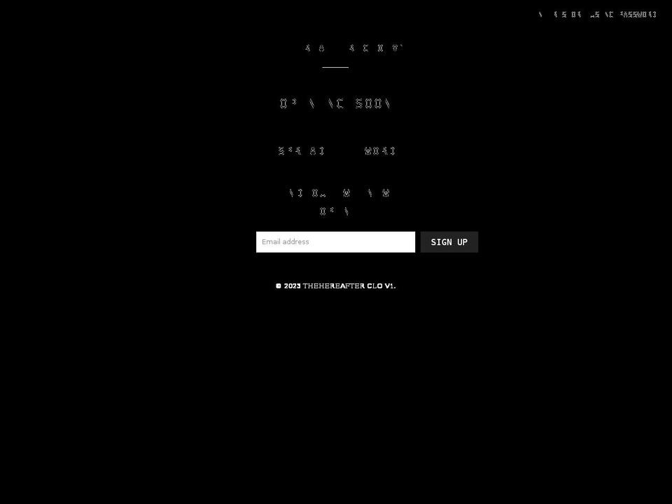 thehereafter.myshopify.com shopify website screenshot