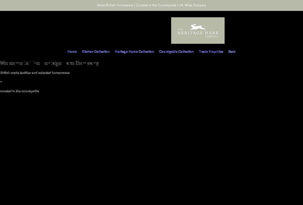 theheritageharecompany.co.uk shopify website screenshot