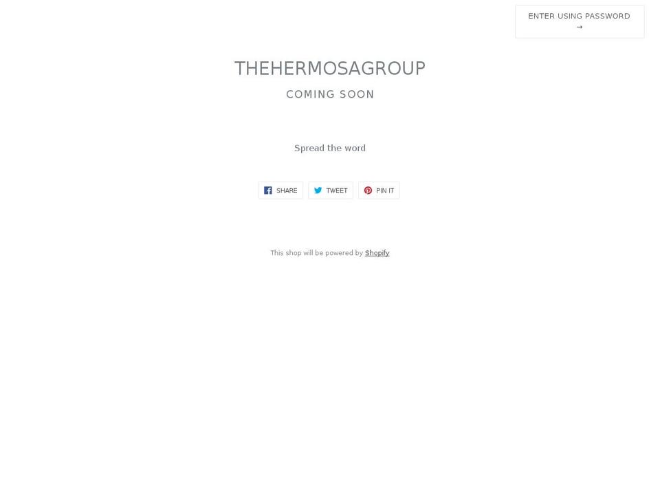 thehermosagroup.com — Shopify storefront screenshot