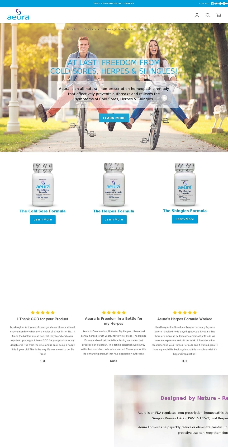 theherpesformula.com — Shopify storefront screenshot