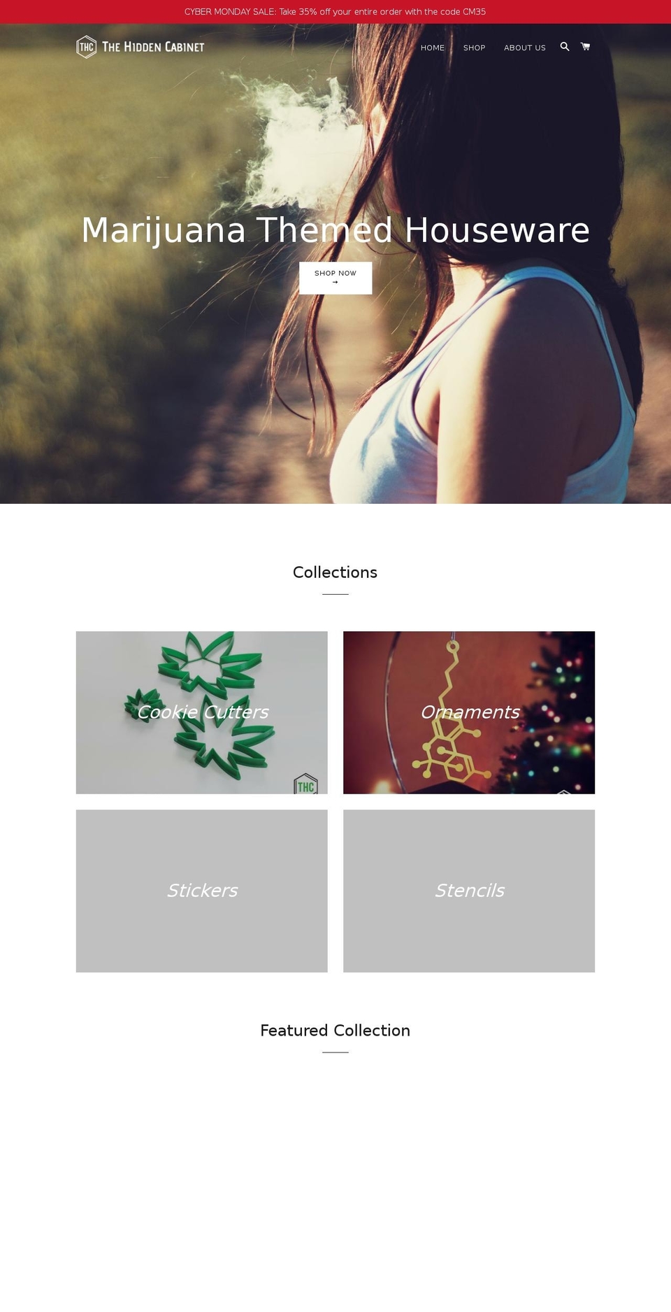 thehiddencabinet.com — Shopify storefront screenshot