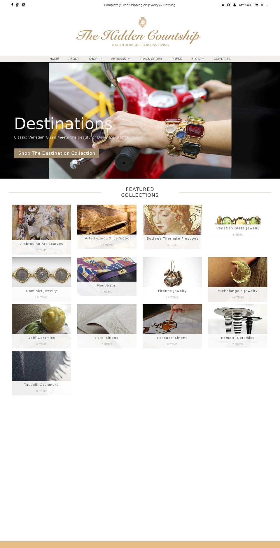 thehiddencountship.com shopify website screenshot