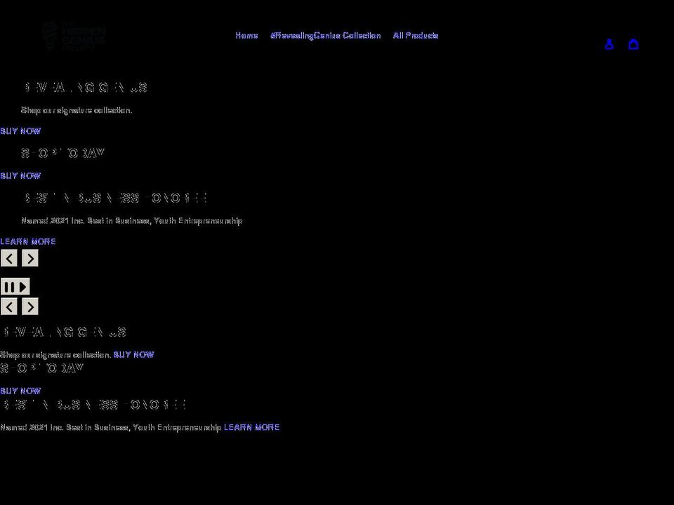 thehiddengeniusproject.shop shopify website screenshot
