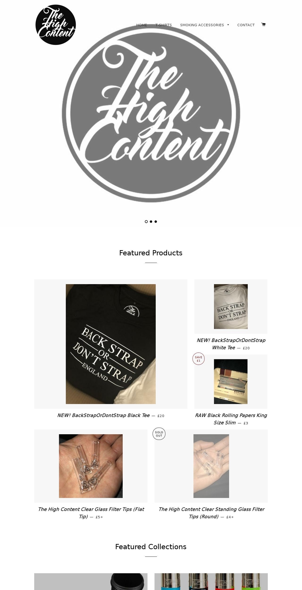 thehighcontent.com shopify website screenshot