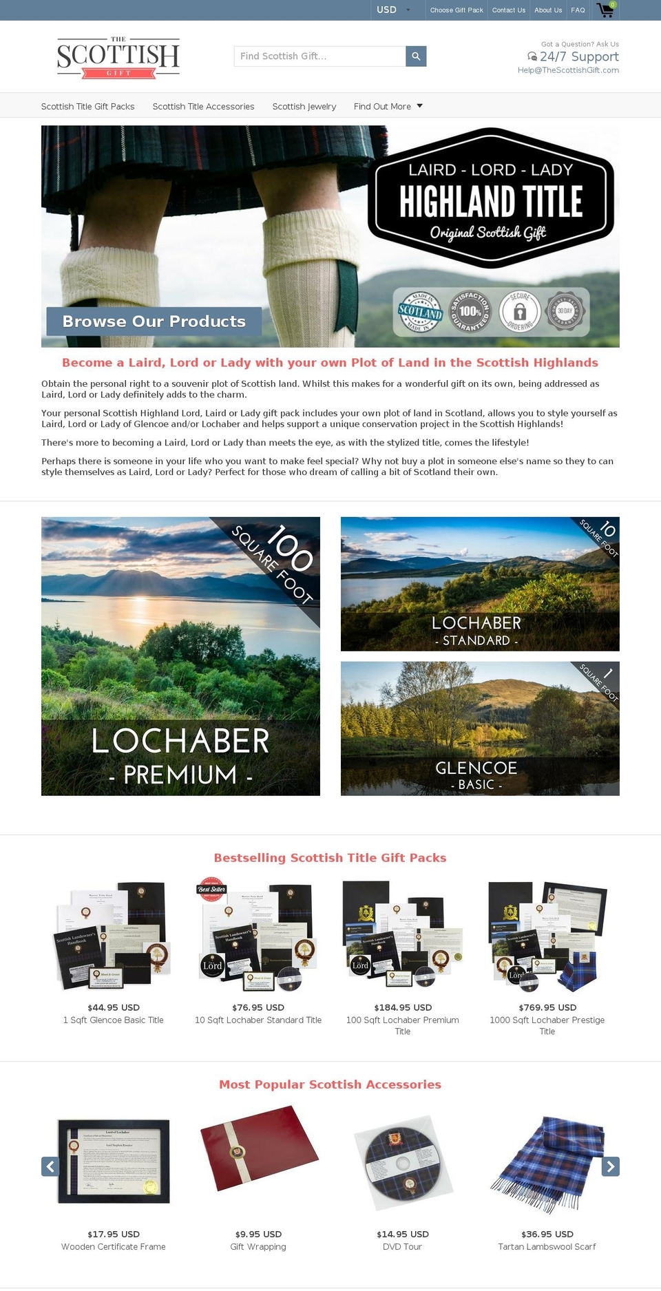 thehighlandtitle.com — Shopify storefront screenshot