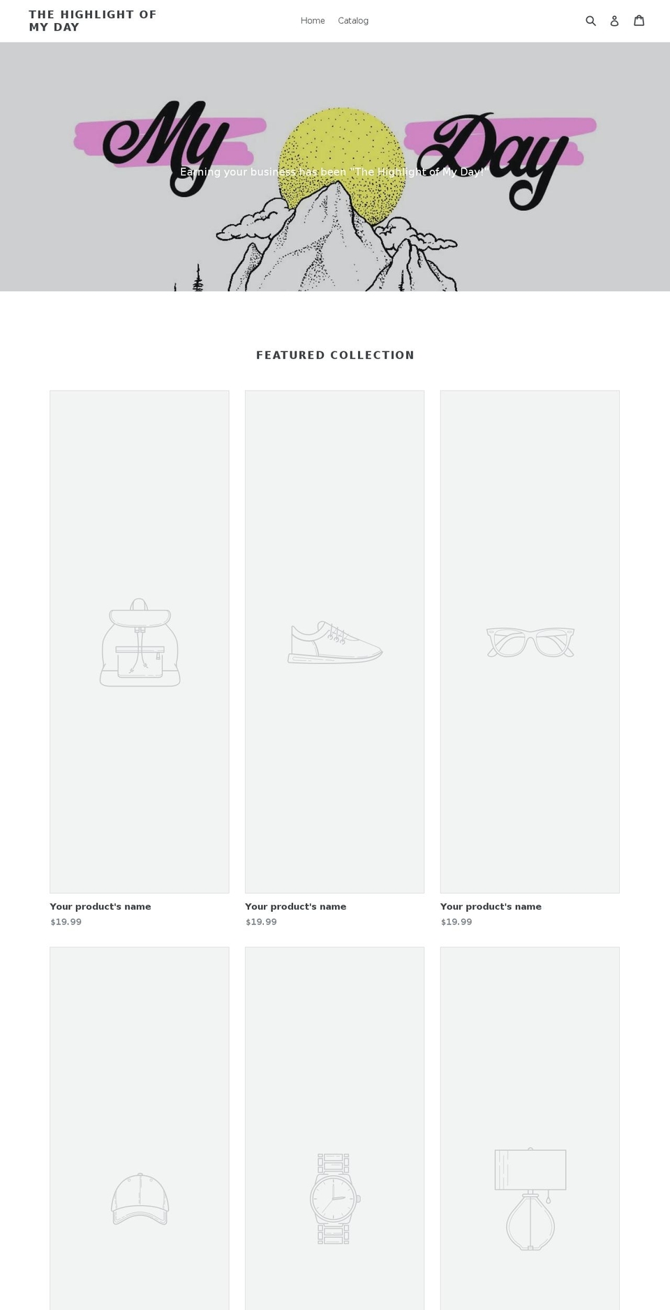 thehighlightofmyday.net shopify website screenshot