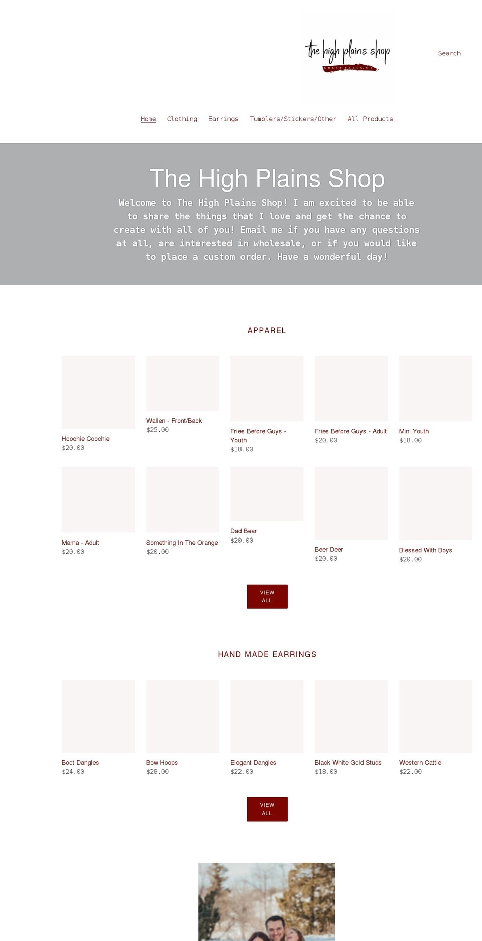 thehighplainsshop.com shopify website screenshot