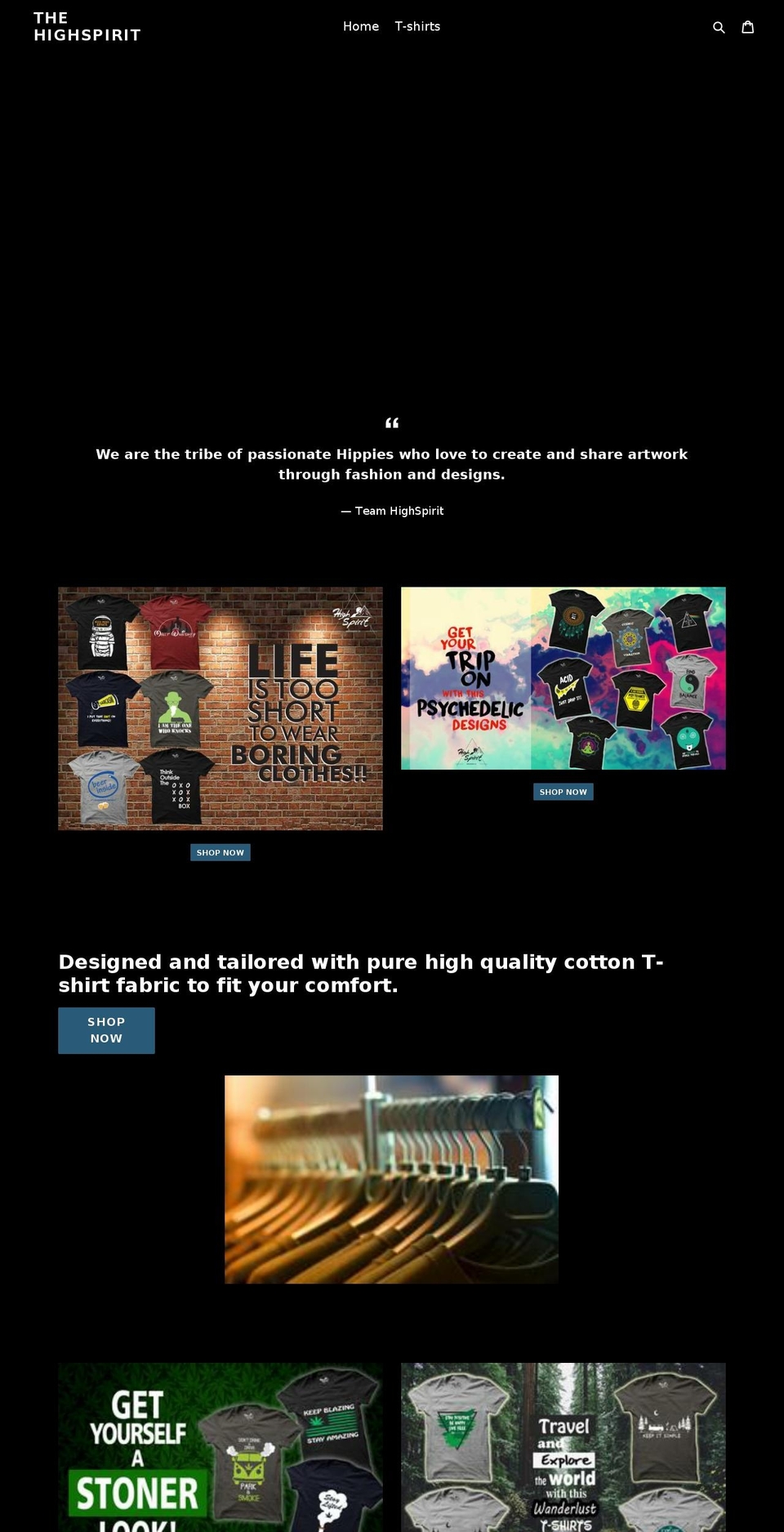 thehighspirit.com — Shopify storefront screenshot
