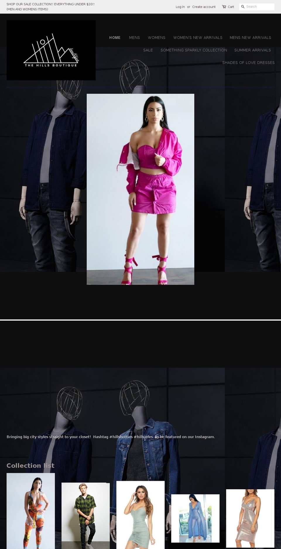 thehillsboutique.com shopify website screenshot