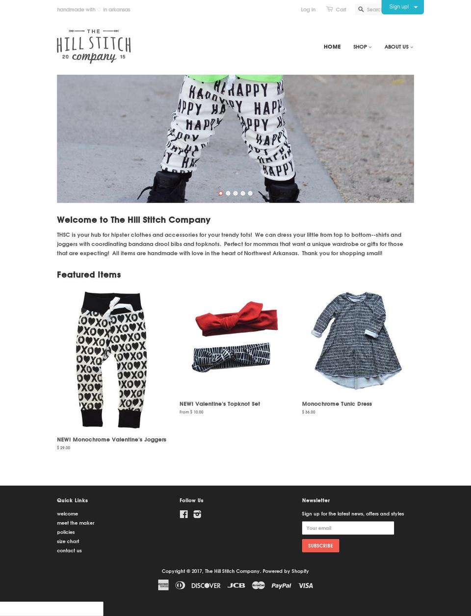 thehillstitchcompany.com shopify website screenshot