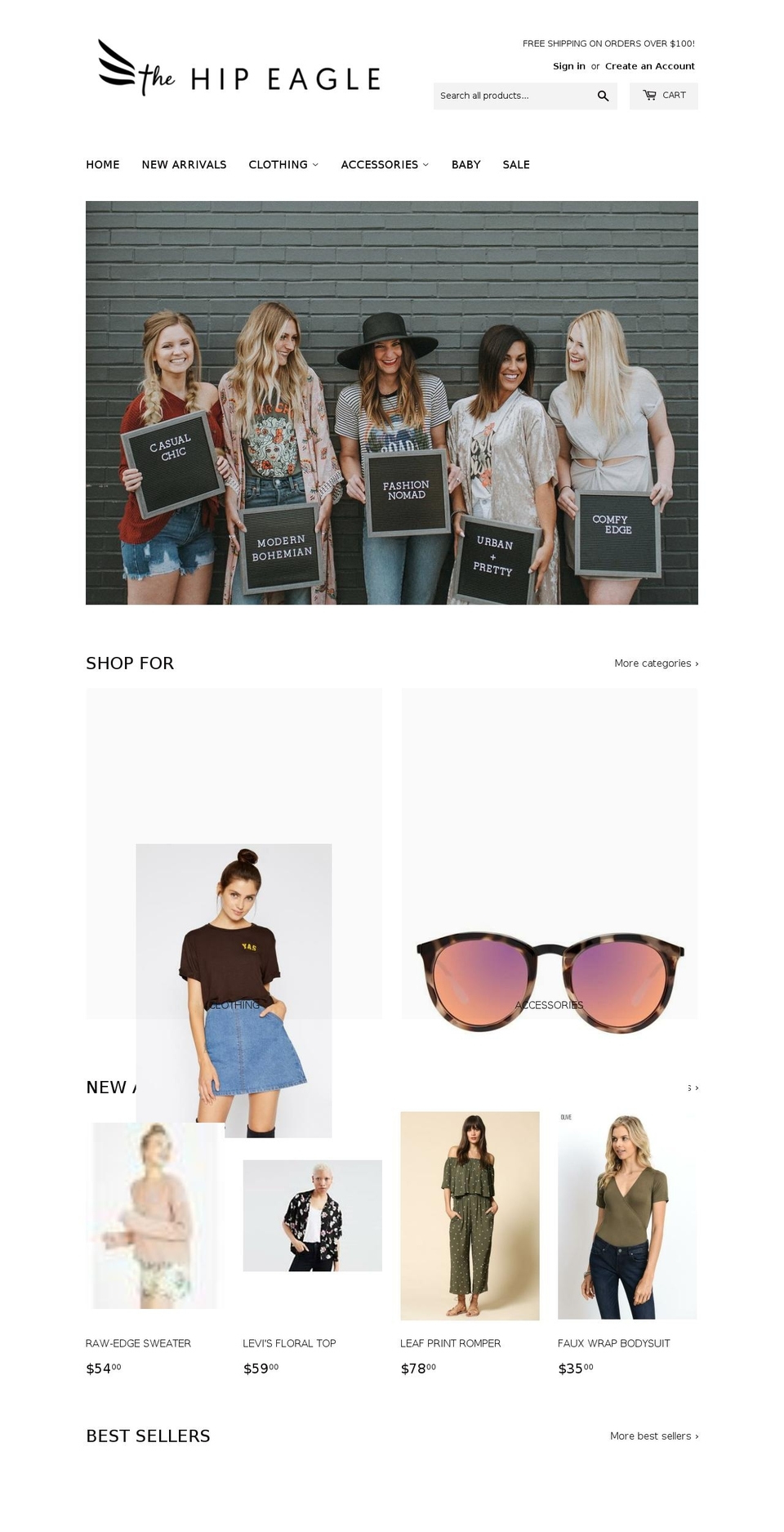 thehipeagle.com shopify website screenshot